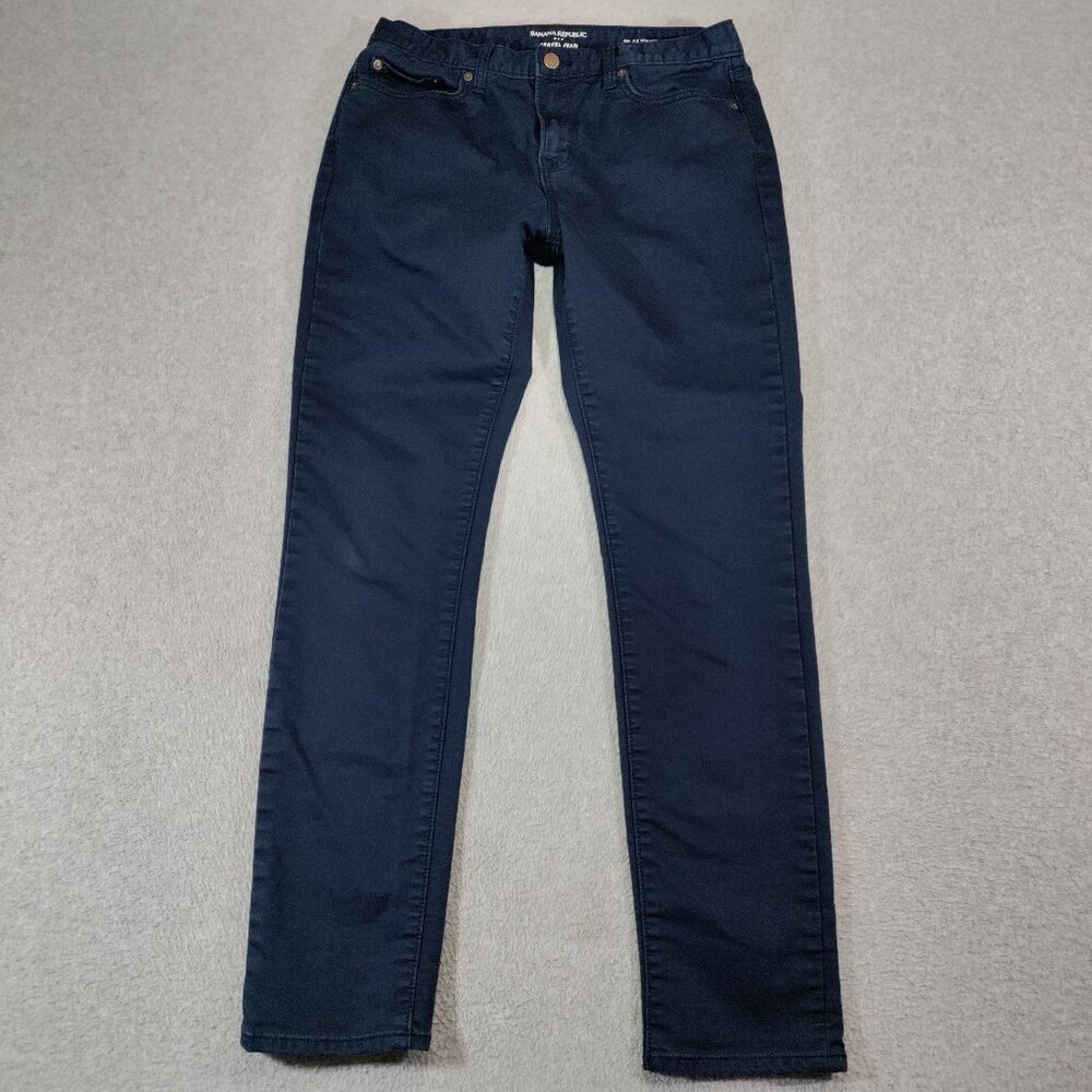 Banana Republic Travel Jean Athletic Fit Pants 32x34 (33x28) Navy Blue